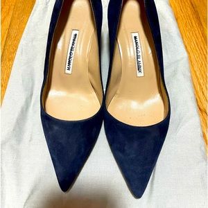 Manolo Blahnik cloth heels 2.5 inch size 38
